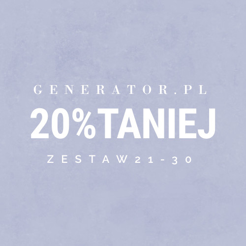 Generator.pl | set 21-30 20% cheaper